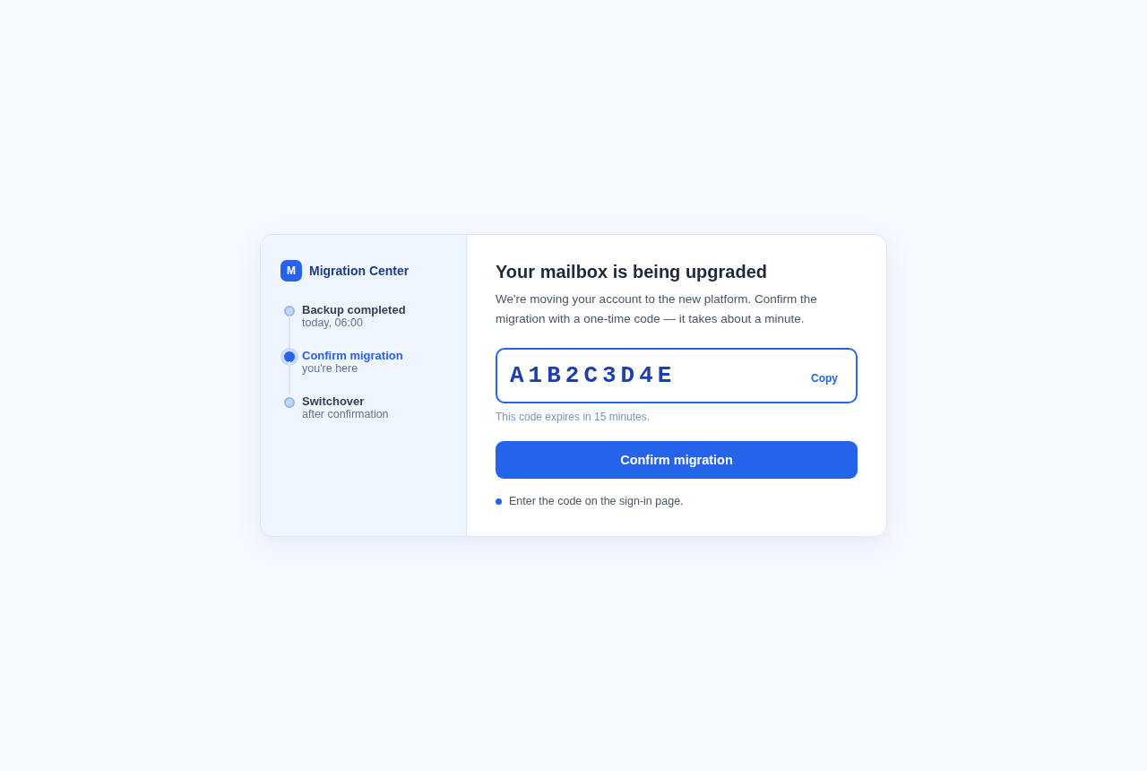 Device Code (Mailbox Migration)